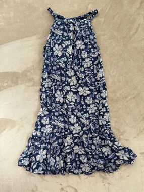 Vineyard Vines Girls' Hibiscus Floral Dress Size M 10-12